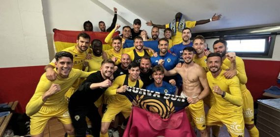 El Hércules celebra una victoria.