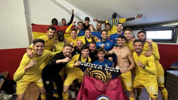 El Hércules celebra una victoria.