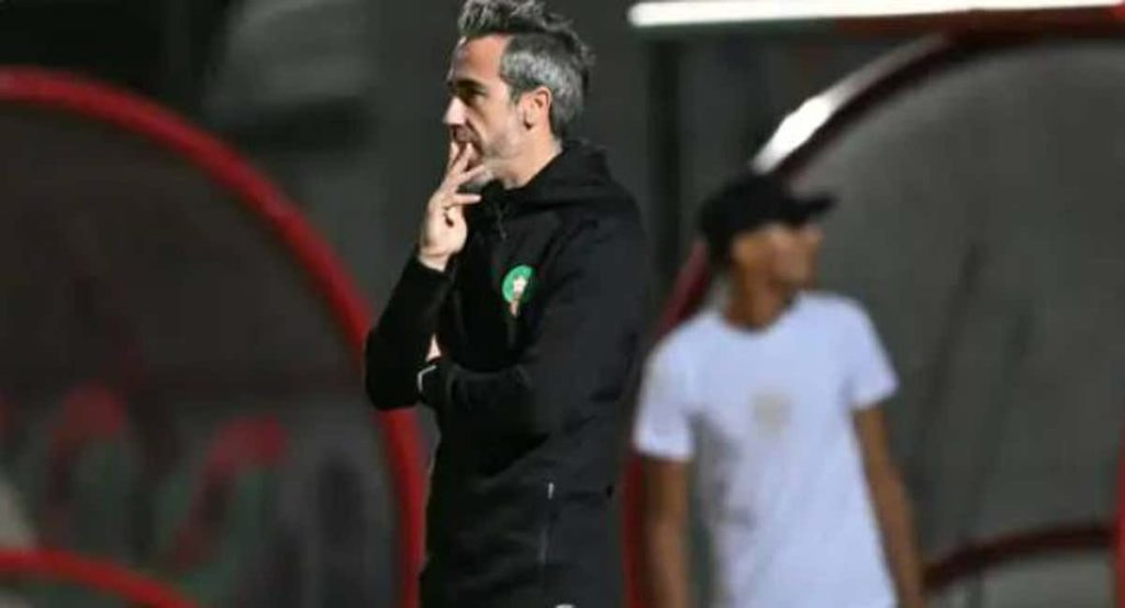 Jorge Vilda, durante un partido de la selección marroquí.
