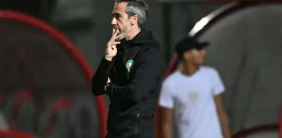 Jorge Vilda, durante un partido de la selección marroquí.