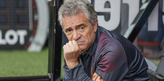 Juanma Lillo, durante un partido ante el Sheffield United de 2023.
