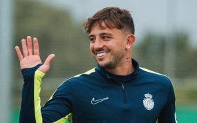 Maffeo, en un entrenamiento con el Mallorca.