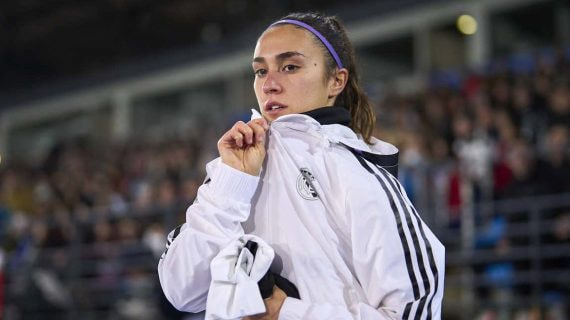 Nahikari García, durante un partido con el Real Madrid.