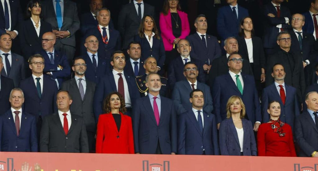 El palco de la final de la Copa del Rey.