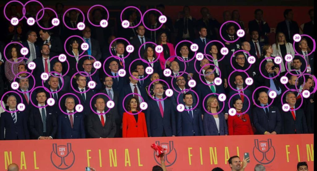 Imagen del palco de La Cartuja durante la final de la Copa del Rey entre el Athletic y el Mallorca.