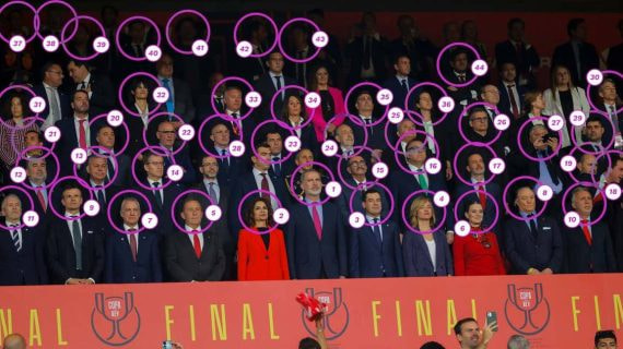 Imagen del palco de La Cartuja durante la final de la Copa del Rey entre el Athletic y el Mallorca.