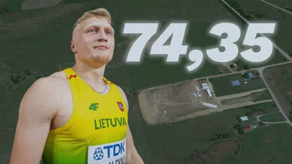 Mykolas Alekna ha batido el récord del mundo en un descampado de Oklahoma.