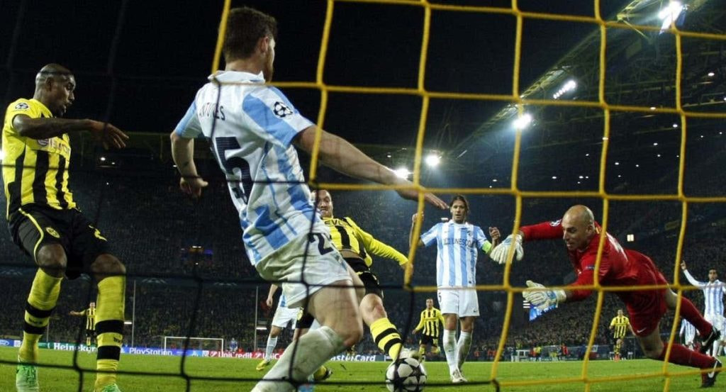 Momento previo al gol de Reus para poner el empate.