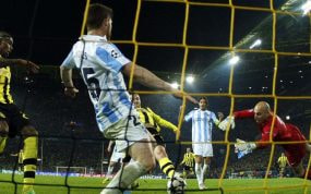 Momento previo al gol de Reus para poner el empate.