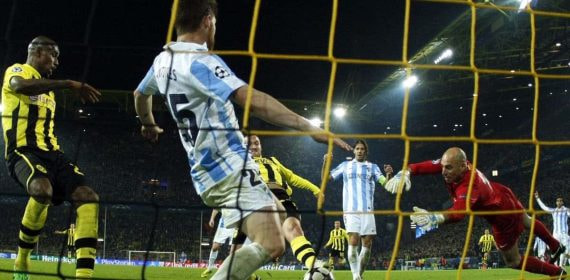 Momento previo al gol de Reus para poner el empate.