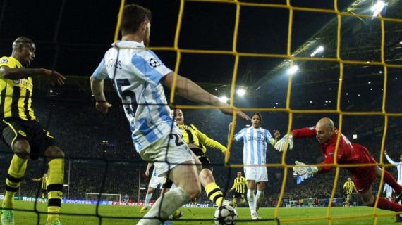 Momento previo al gol de Reus para poner el empate.