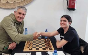 Quique Setién, durante el III Open Ciudad de Menorca de Ajedrez.