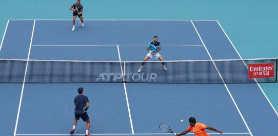 Un partido de dobles.