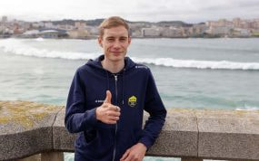 Jonas Vingegaard en A Coruña, antes del comienzo de 'O Gran Camiño' 2024.