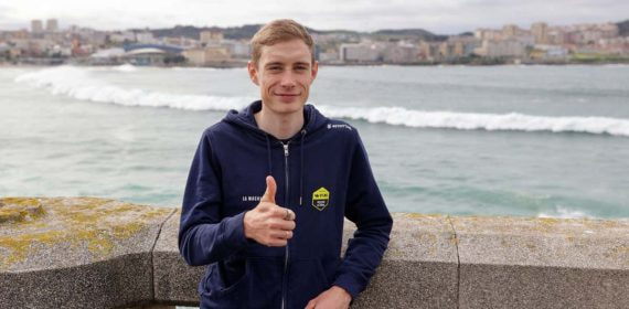 Jonas Vingegaard en A Coruña, antes del comienzo de 'O Gran Camiño' 2024.