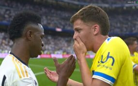 Alejo y Vinicius hablan tras el partido.