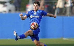 Alonso Bragado, en un partido con el Getafe.