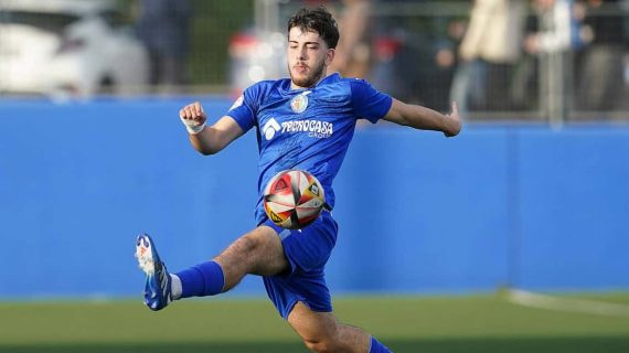 Alonso Bragado, en un partido con el Getafe.