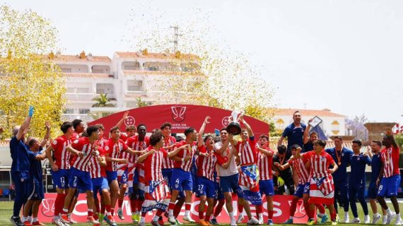 El Juvenil A del Atlético, campeón de la Copa de Campeones.