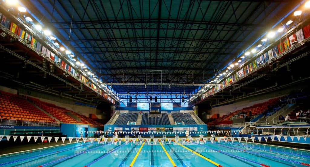 El centro acuático de Doha que albergó el pasado mes de febrero los Mundiales de Natación.