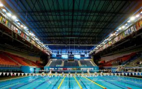 El centro acuático de Doha que albergó el pasado mes de febrero los Mundiales de Natación.