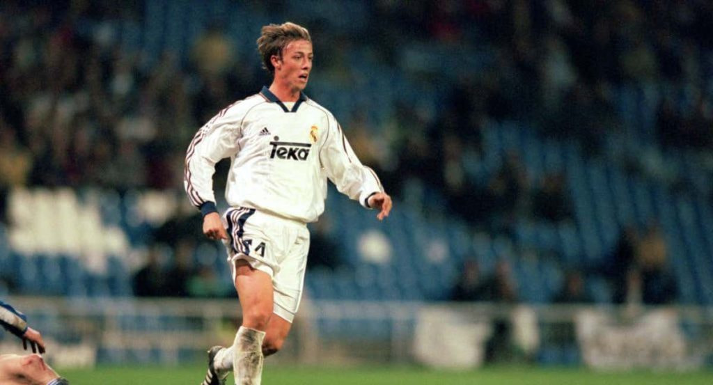 Guti, en el partido de vuelta de cuartos de final de Champions League, en 1999, frente al Dínamo de Kiev