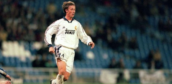 Guti, en el partido de vuelta de cuartos de final de Champions League, en 1999, frente al Dínamo de Kiev