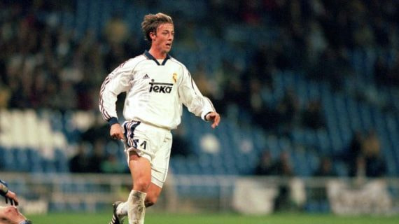 Guti, en el partido de vuelta de cuartos de final de Champions League, en 1999, frente al Dínamo de Kiev
