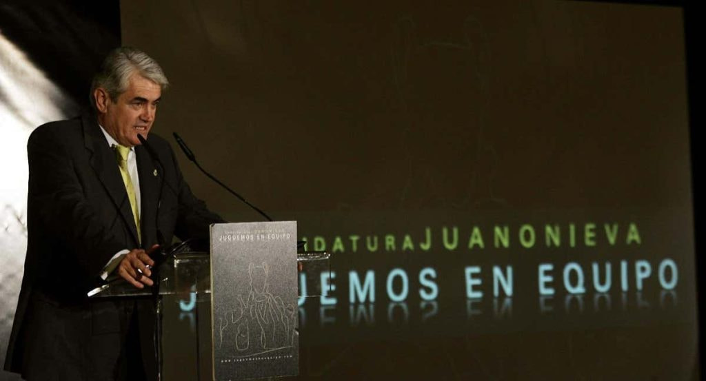 Juan Onieva, en la fallida presentación de su candidatura en 2009.