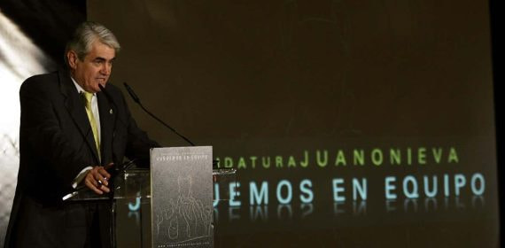 Juan Onieva, en la fallida presentación de su candidatura en 2009.