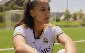 Kathellen Sousa, jugadora del Real Madrid, en la Ciudad Deportiva de Valdebebas.