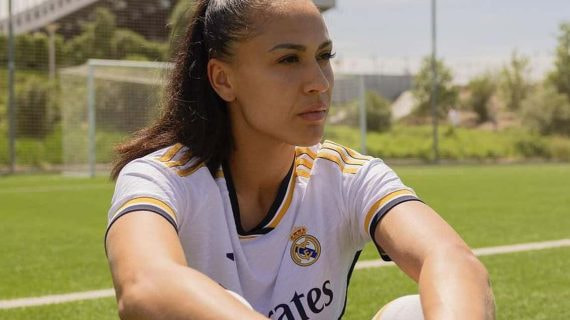 Kathellen Sousa, jugadora del Real Madrid, en la Ciudad Deportiva de Valdebebas.