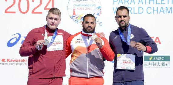 Kim López, oro mundial en lanzamiento de peso.