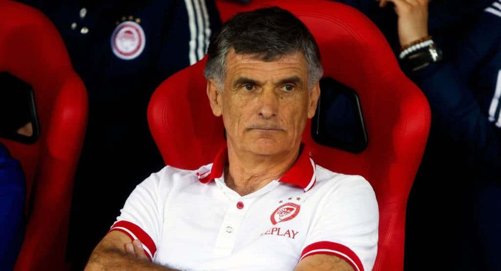 Mendilibar, en el banquillo del Olympiacos.