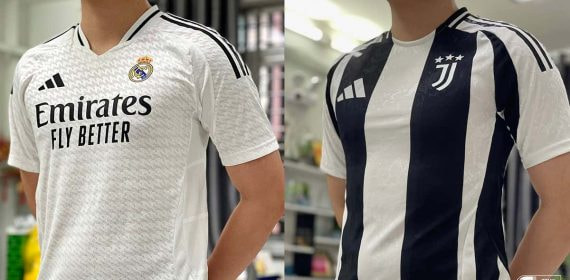Montaje de camisetas filtradas del Real Madrid y Juventus.