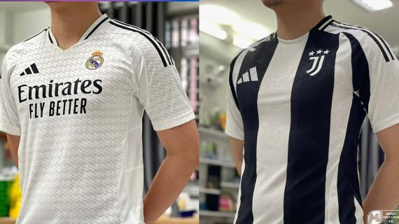 Montaje de camisetas filtradas del Real Madrid y Juventus.