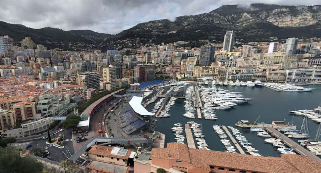 Panorámica de la zona en la que se monta anualmente el Circuit de Monaco.