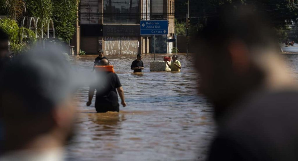 El estado de las calles de Porto Alegre por las inundaciones.
