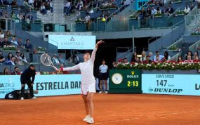 Iga Swiatek, durante la final femenina del Mutua Madrid Open.