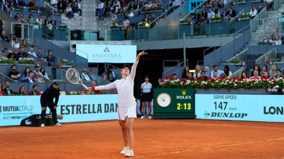 Iga Swiatek, durante la final femenina del Mutua Madrid Open.