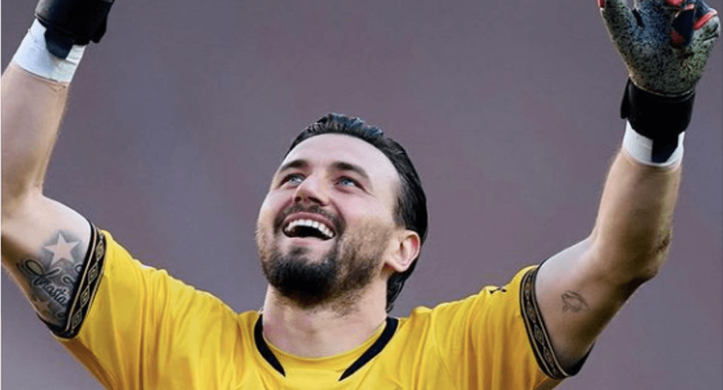 Stole Dimitrievski en un partido con el Rayo.