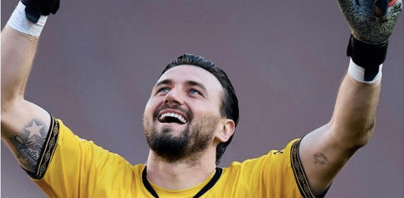 Stole Dimitrievski en un partido con el Rayo.