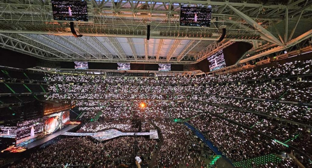 El Bernabéu, durante el concierto de Taylor Swift.
