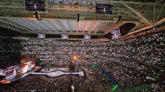 El Bernabéu, durante el concierto de Taylor Swift.