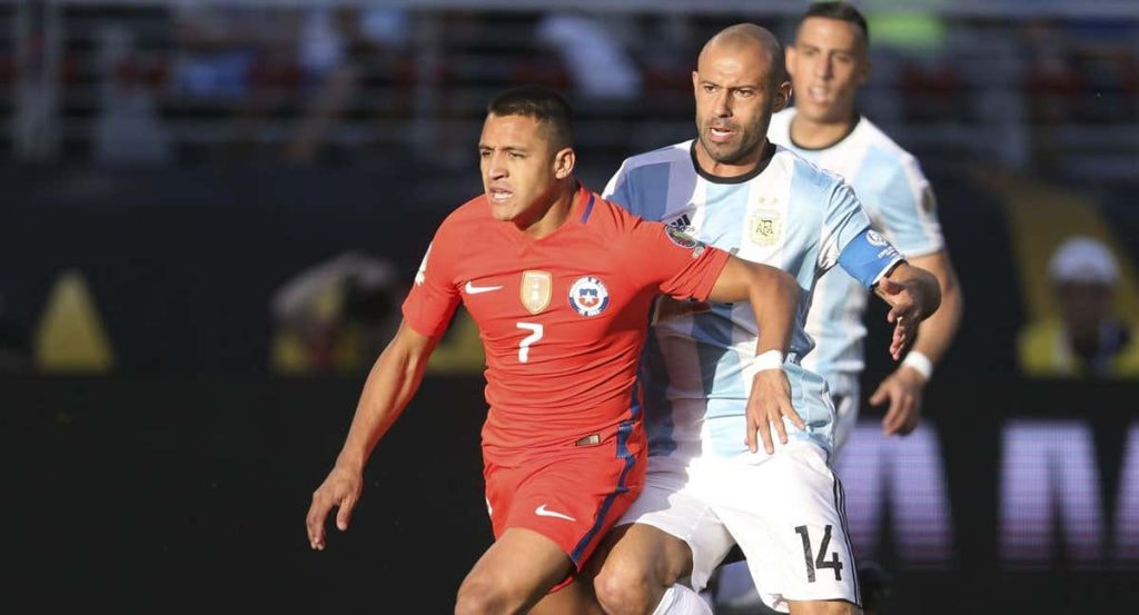 Chile y Argentina en una Copa América.