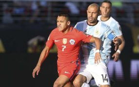 Chile y Argentina en una Copa América.