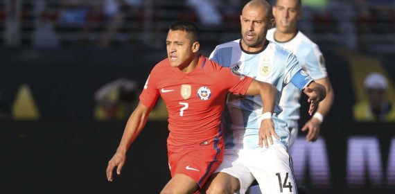 Chile y Argentina en una Copa América.