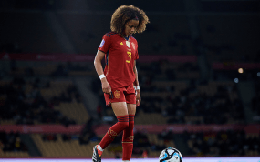Vicky López durante un partido.