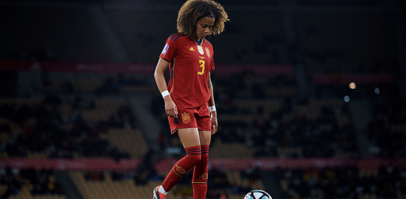 Vicky López durante un partido.
