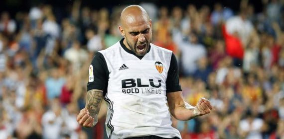 Simone Zaza, durante un partido del Valencia.
